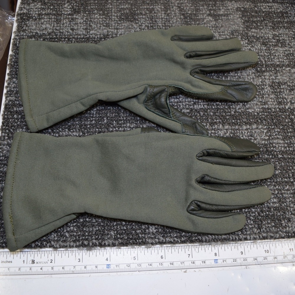 MILITARY MASSIF Locator Cold Weather Flight Gloves Flame Resistant Green Size 7